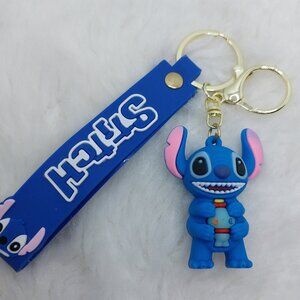 2/$25 Stitch and Scrump keychain wrist strap lanyard with 'Stitch'